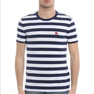 Burberry men’s striped shirt-sleeve t-shirt